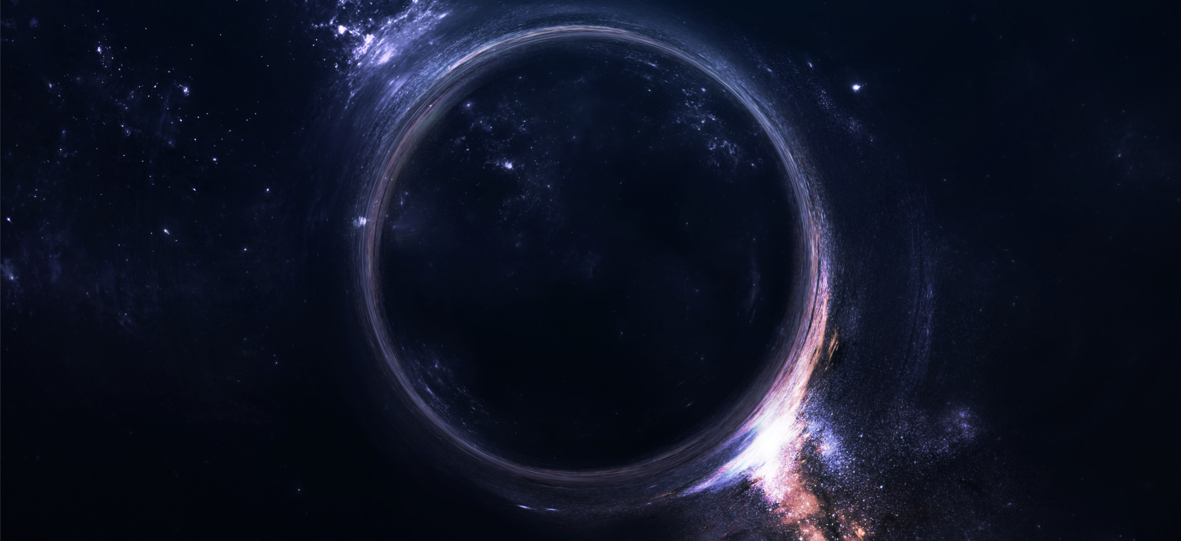 This black hole is escaping at an incredible speed.  In addition, he draws a braid of stars behind him