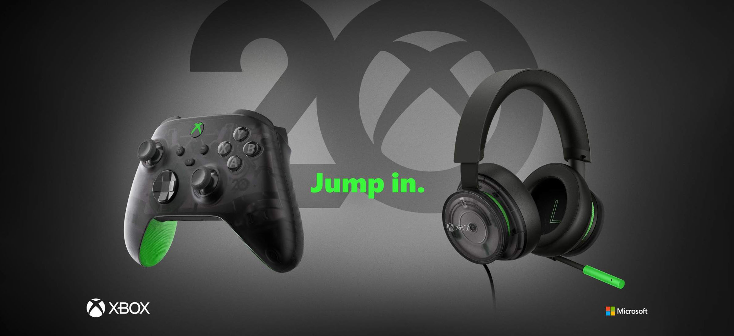 xbox 20 lat gamepady zestawy słuchawkowe