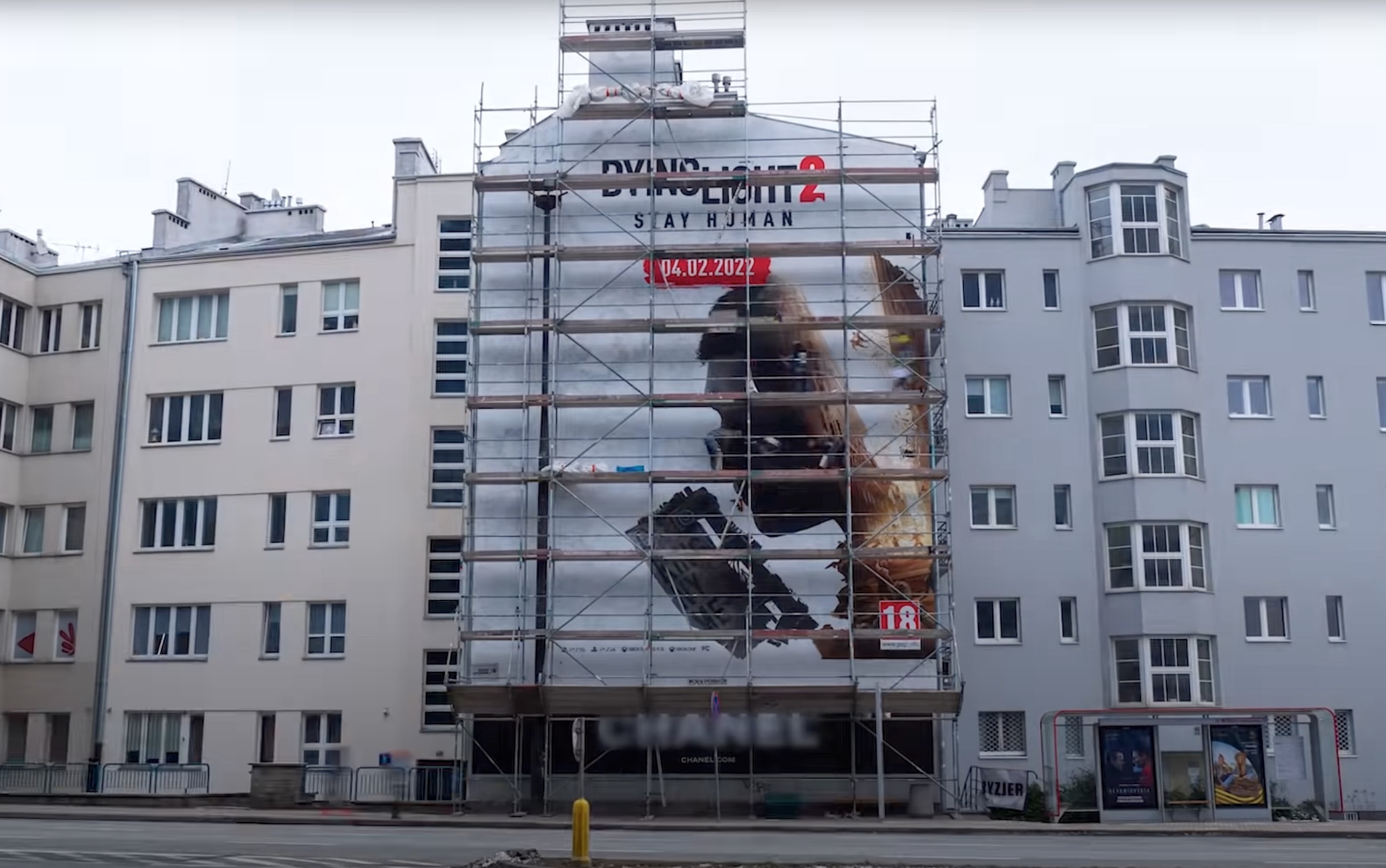 Mural Dying Light 2 skrywa mroczny sekret widoczny po zmroku