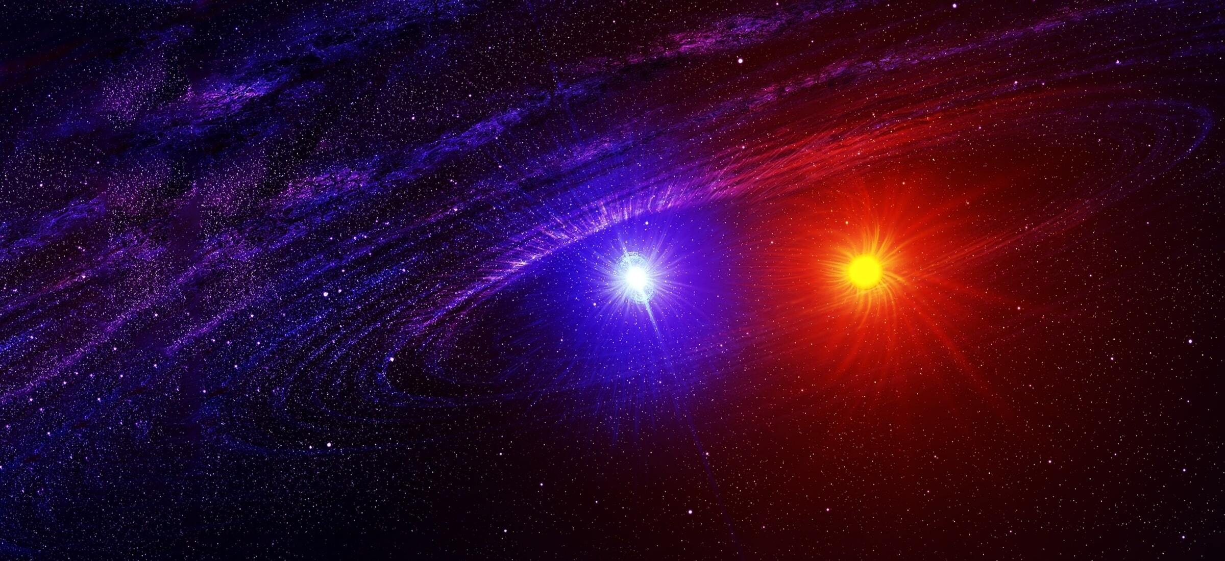 Dwie gwiazdy i trzy układy planetarne