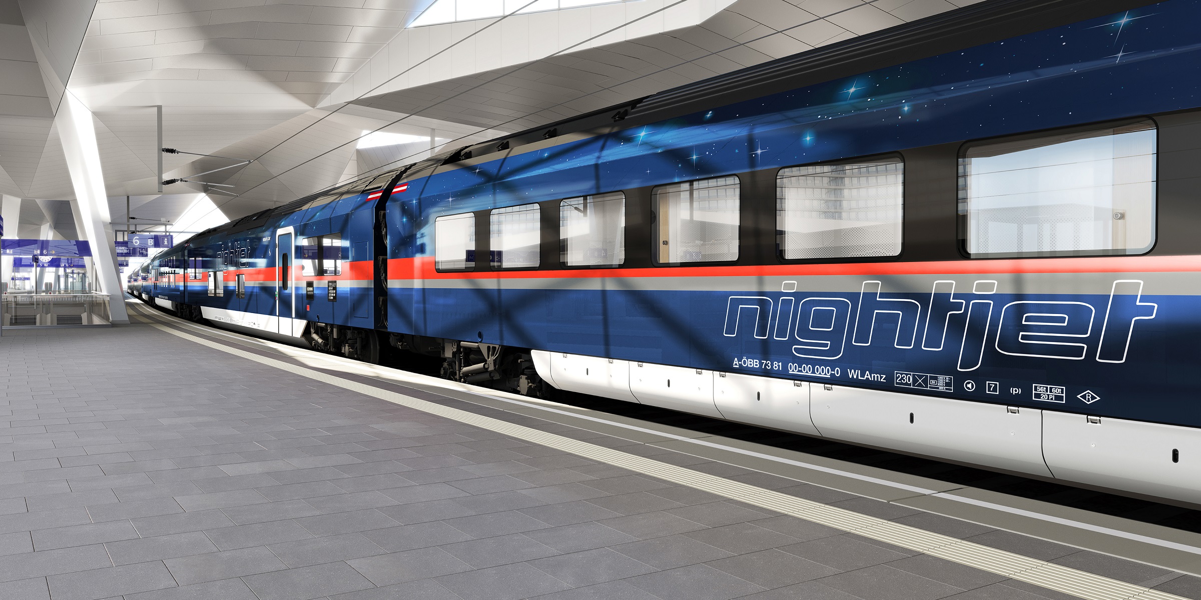Austrian Federal Railways (ÖBB) is investing in the new generation of Nightjet trains, which will offer passengers an even more comfortable nightime travel experience.  They are being developed and built at the Siemens Mobility plant in Vienna. The first Nightjet car body and exterior design was presented at a virtual press conference in February 2021