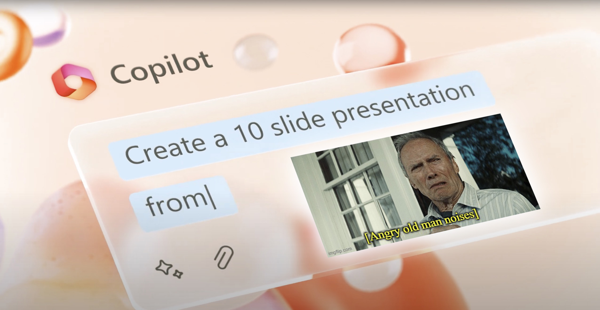 Z pokazu Microsoft 365 Copilot zapamiętam matkę używającą GPT do pisania życzeń dla córki. Czekam na stopki "100% human made"