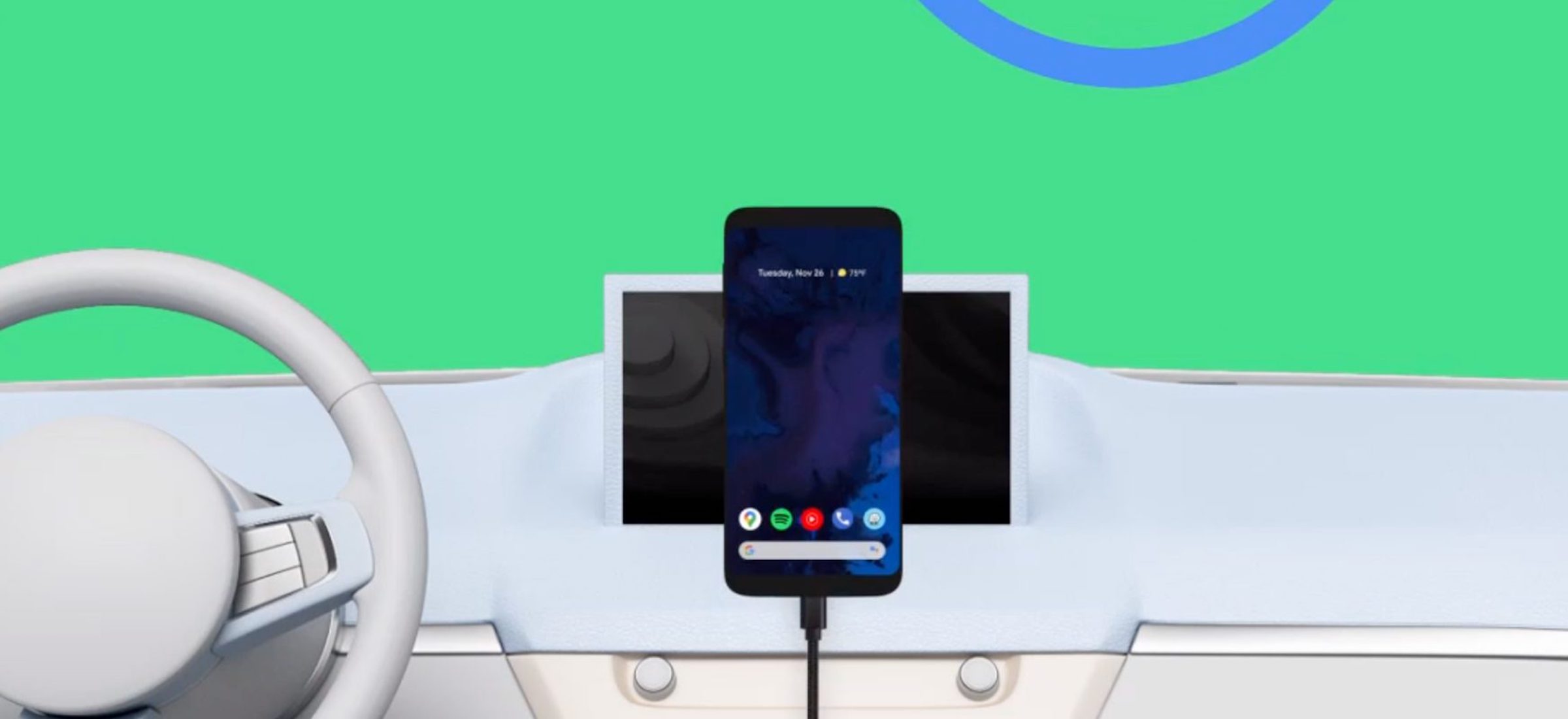 android auto nowa funkcja split-screen