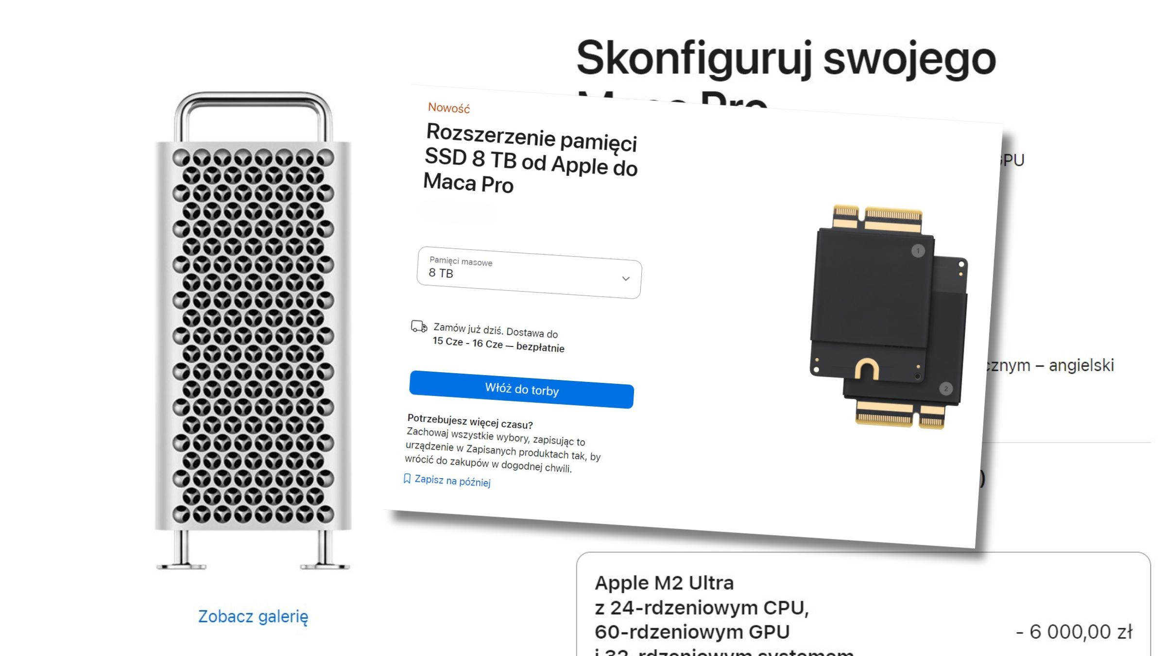 Mac Pro nie obsługuje ważnego standardu. Ale za to dysk do niego kosztuje tyle, co MacBook