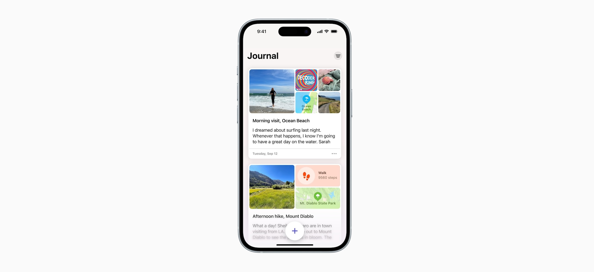 apple journal ios 17 2 aplikacja