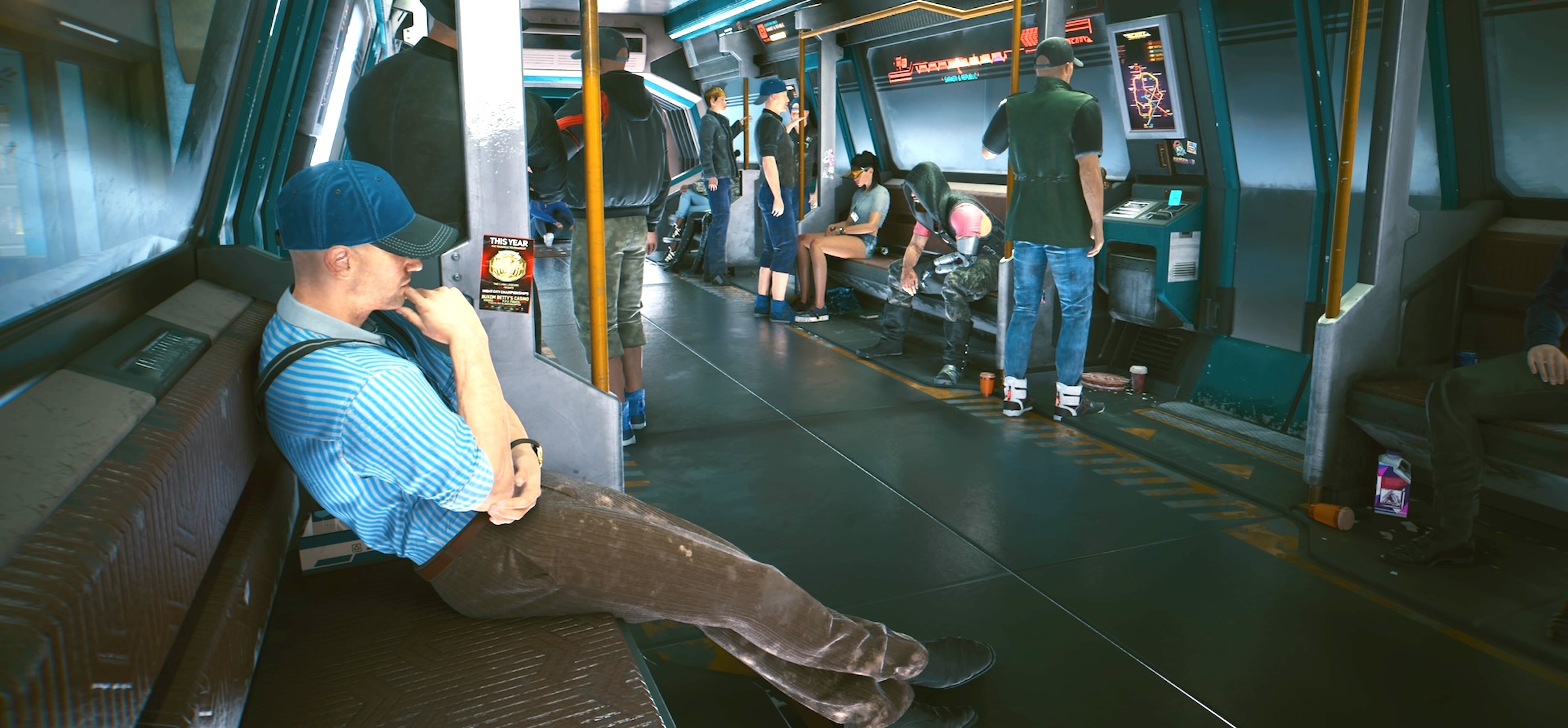 Jadę metrem w Cyberpunk 2077. To symboliczna klamra