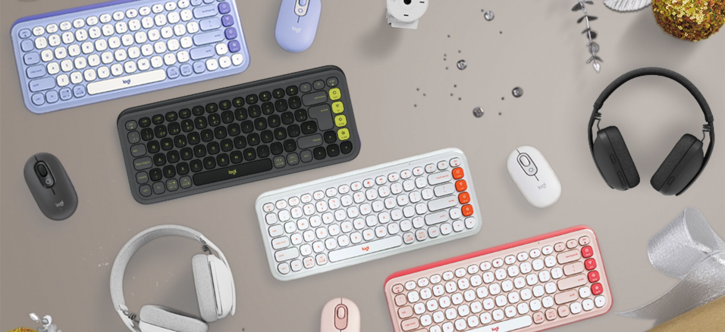 Oto zestaw klawiatury i myszy Logitech POP Icon Combo. Idealny pomysł na świąteczny prezent