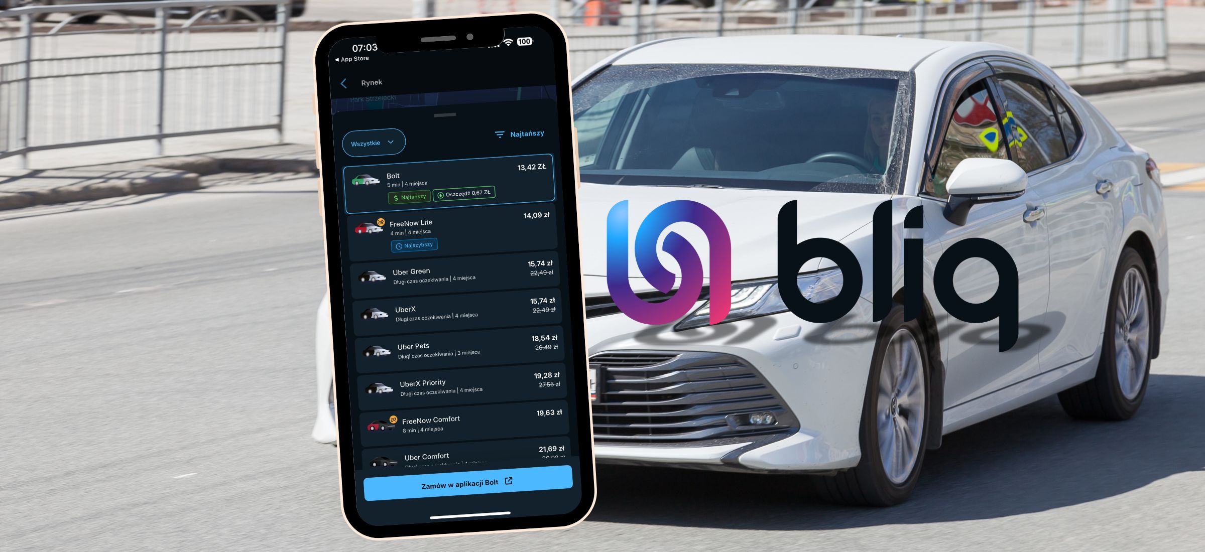 Uber, Bolt i inni przewoźnicy teraz w jednej aplikacji. Już nie trzeba korzystać z kilku