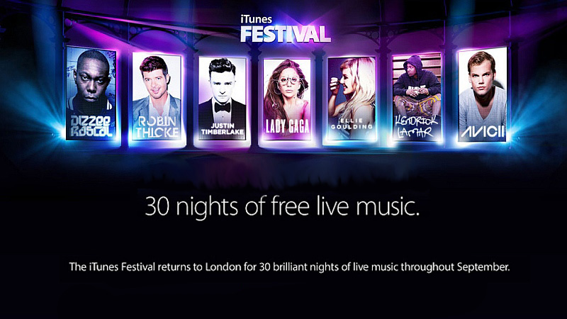 iTunes Festival 2013: Wśród gwiazd Timberlake i Lady G. Bilety w &#8222;METRO&#8221;