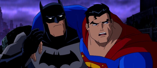 Smutny Superman i smutny Batman