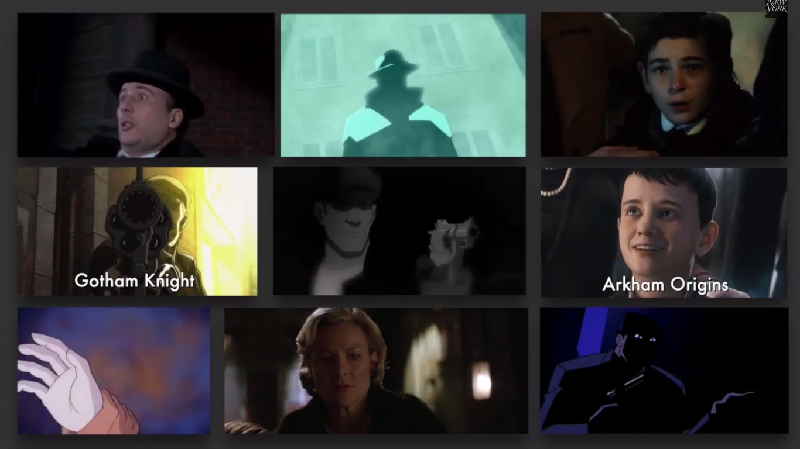 Wszystkie sceny śmierci rodziców Bruce&#8217;a Wayne&#8217;a w jednym filmie