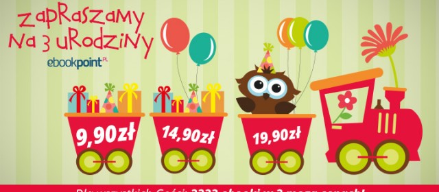 3333 e-booki przecenione z okazji trzecich urodzin e-księgarni Ebookpoint