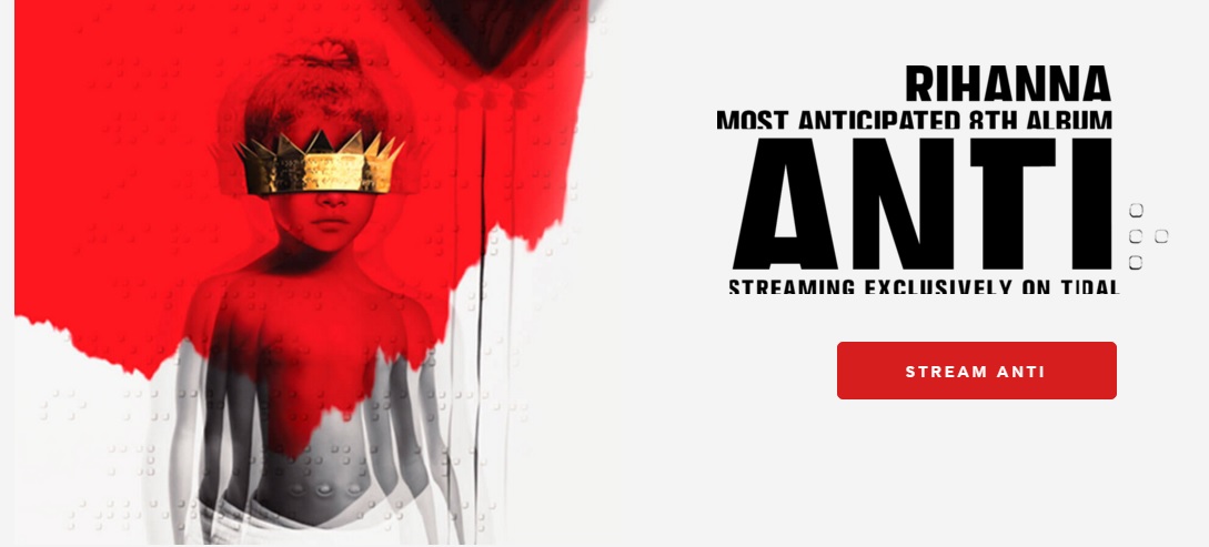 Nareszcie! Rihanna opublikowała swoją najnowszą płytę, "Anti". Tylko w TIDAL