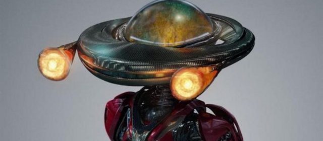 Tak prezentuje się robot Alpha 5 z filmu "Power Rangers"