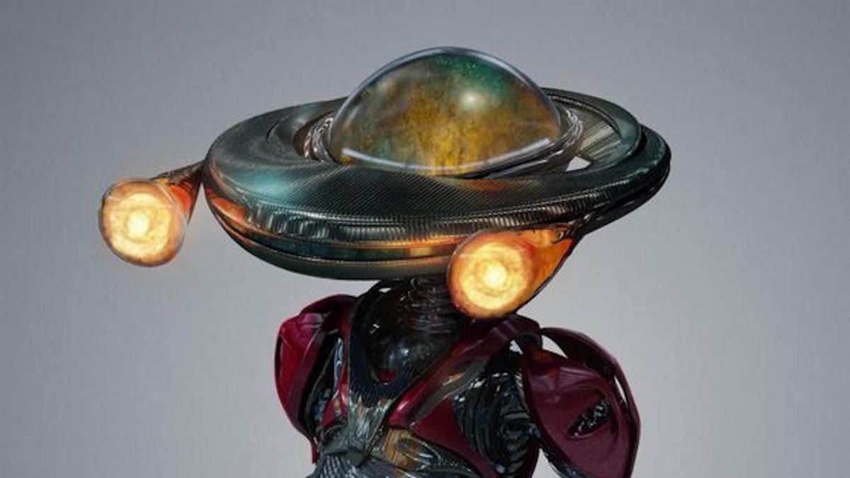 Tak prezentuje się robot Alpha 5 z filmu "Power Rangers"