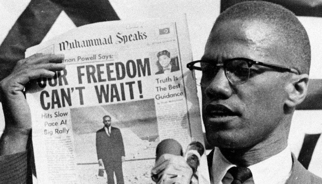 Malcolm X podczas jednego ze swoich przemówień
