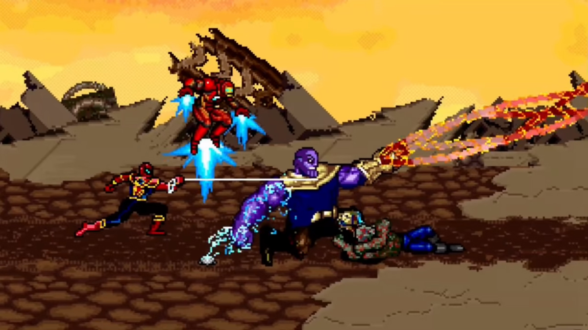 Avengers: Wojna bez granic 16-bitowa animacja