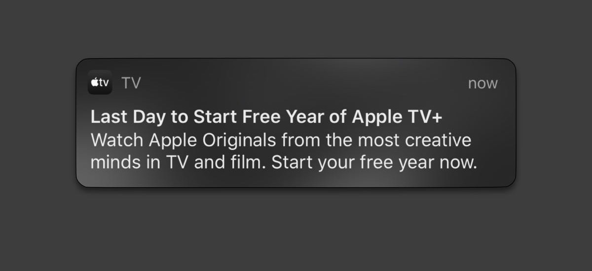 Apple TV Plus - powiadomienie push class="wp-image-370836"