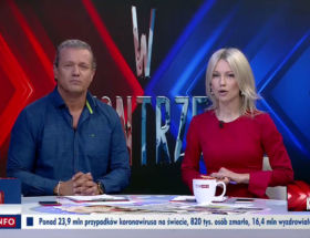 Kadr z programu W kontrze w TVP Info