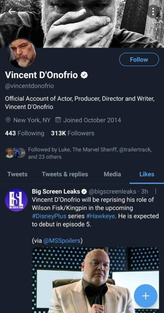 hawkeye serial kingpin vincent donofrio marvel