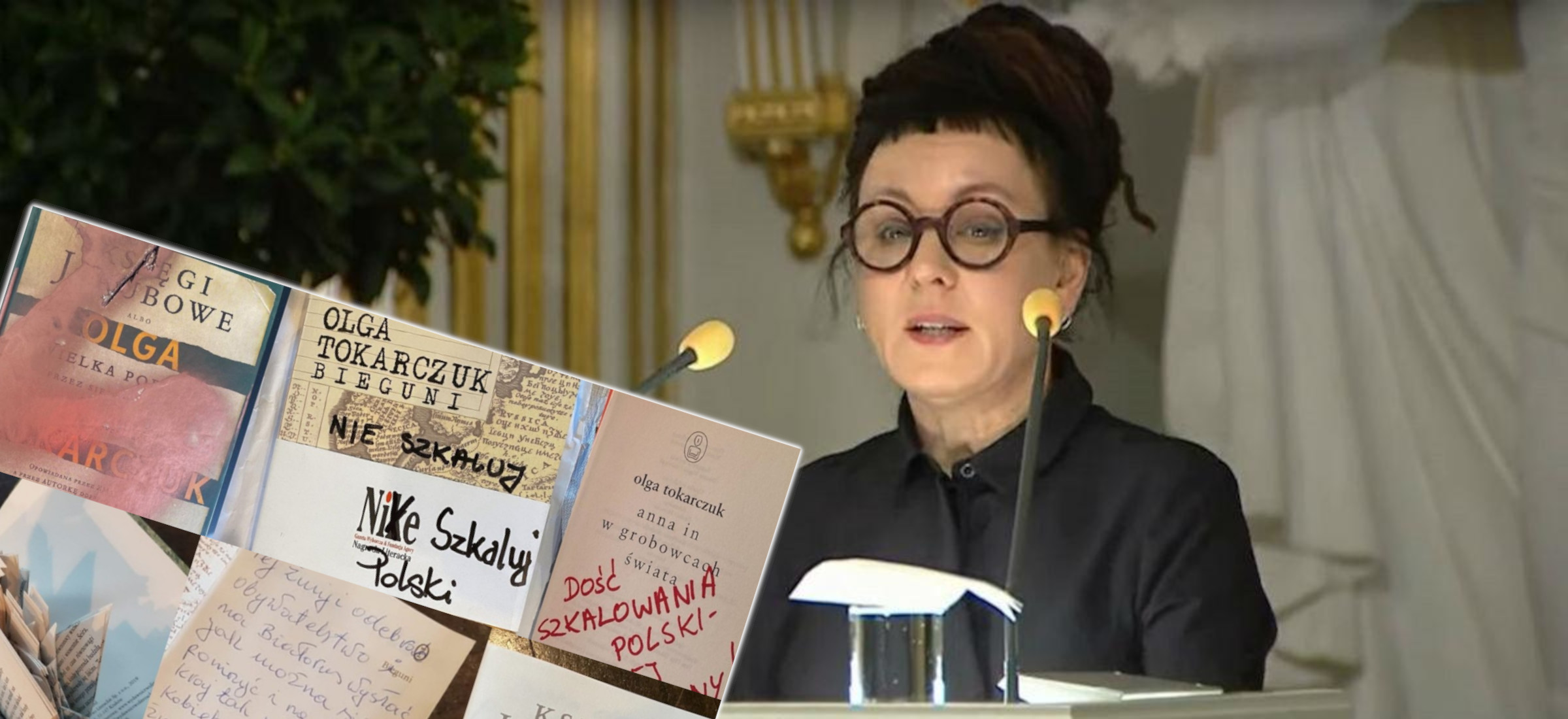 olga tokarczuk zniszczone ksiazki prawica aukcja