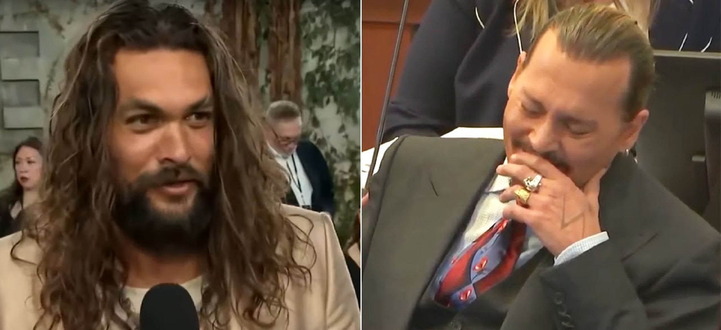 Jason Momoa curte postagens de Amber Heard e Johnny Depp após veredito