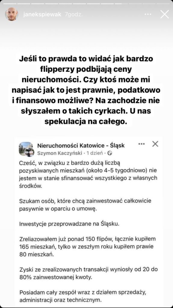 mieszkania nieruchomości sprzedaż friz jan śpiewak flipping