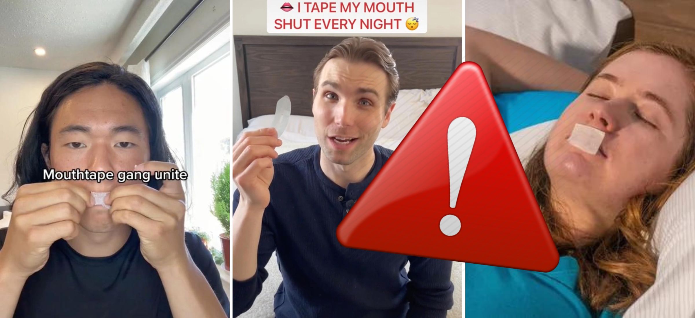 tiktok trend niebezpieczny zaklejanie ust na noc sen