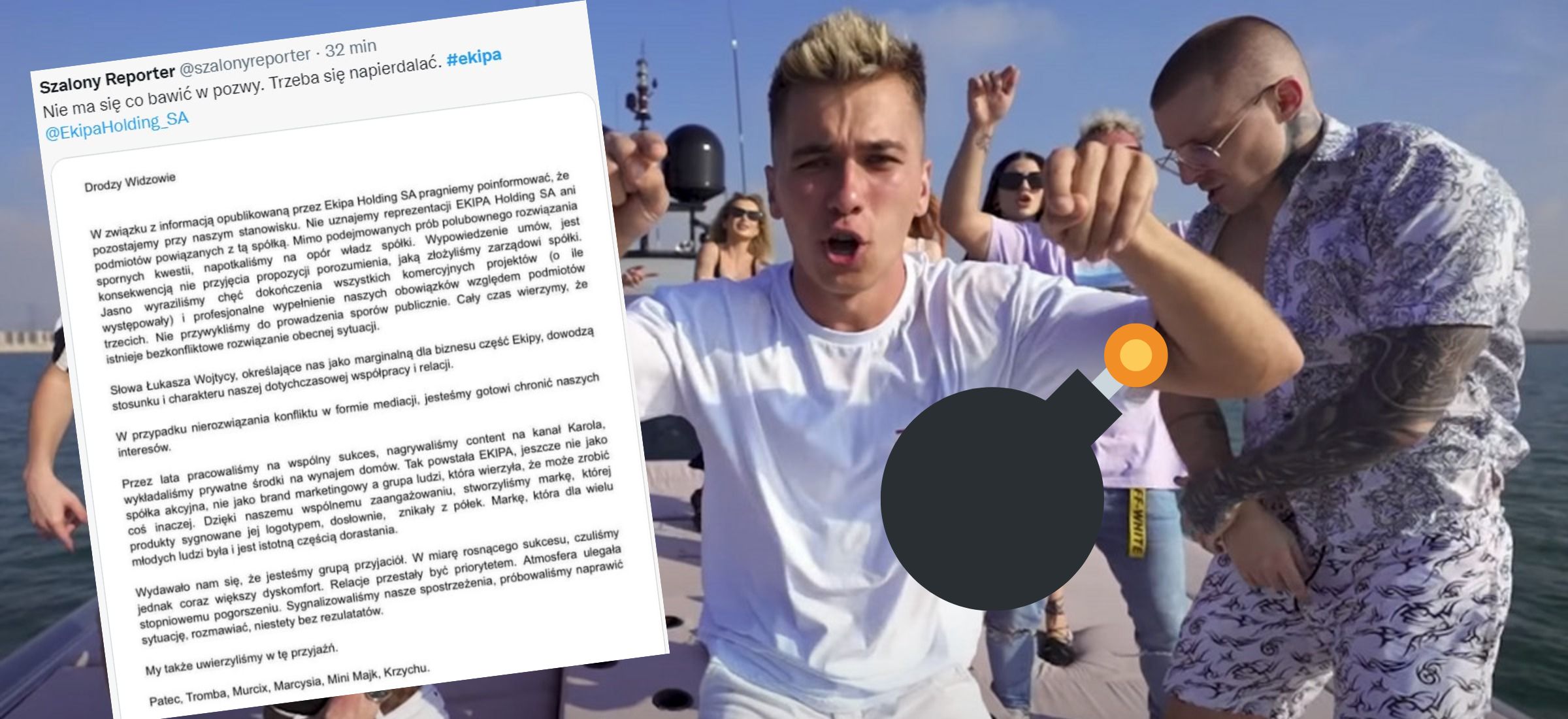 ekipa oświadczenie friz holding sa konflikt pozew drama