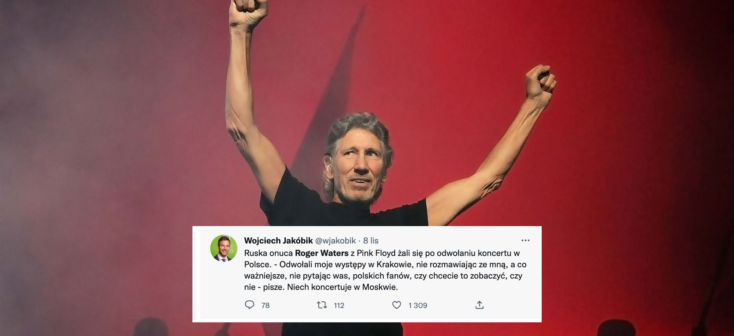 roger waters pink floyd kraków oprawcy ukraina rosja putin koncert facebook