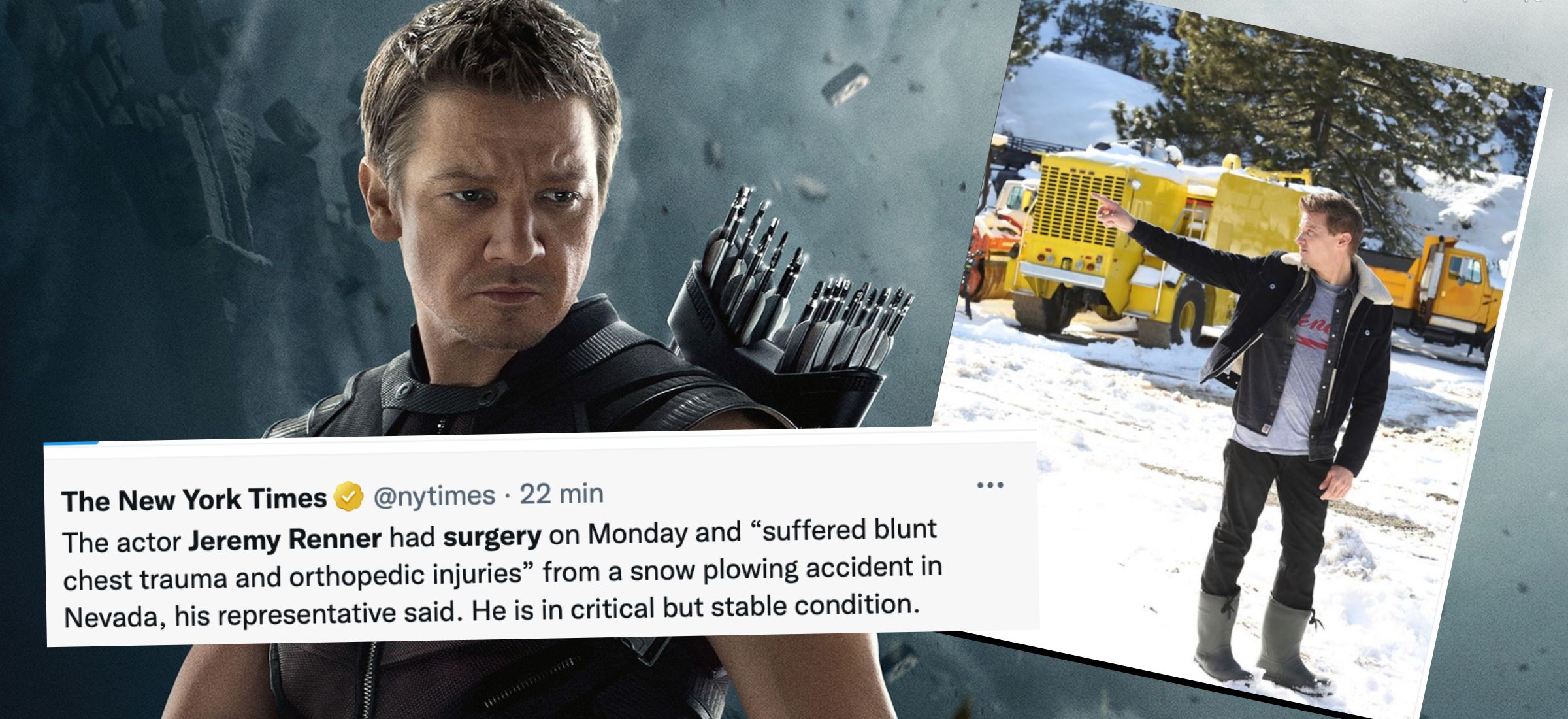 jeremy renner wypadek operacja szpital co się stało instagram