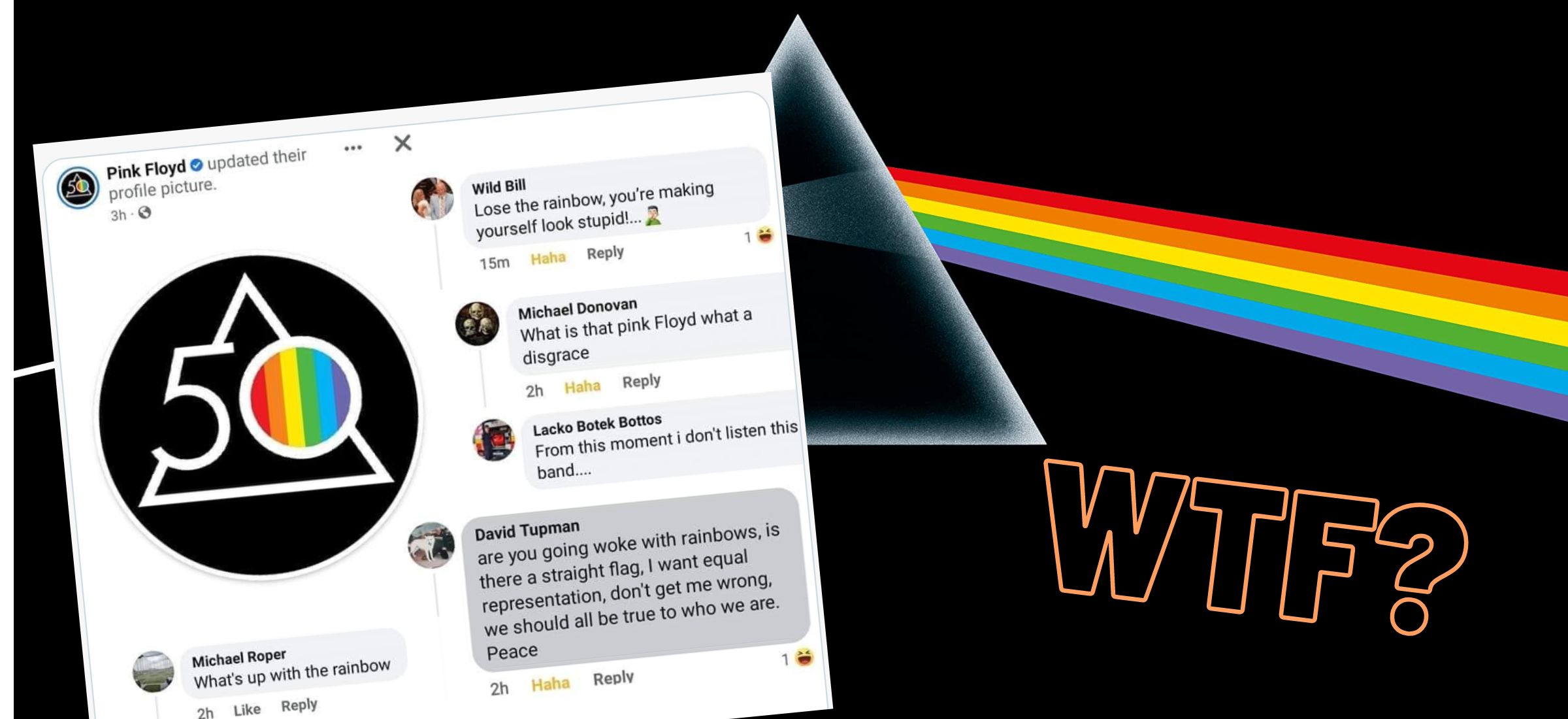 pink floyd tęcza pryzmat dark side of the moon 50