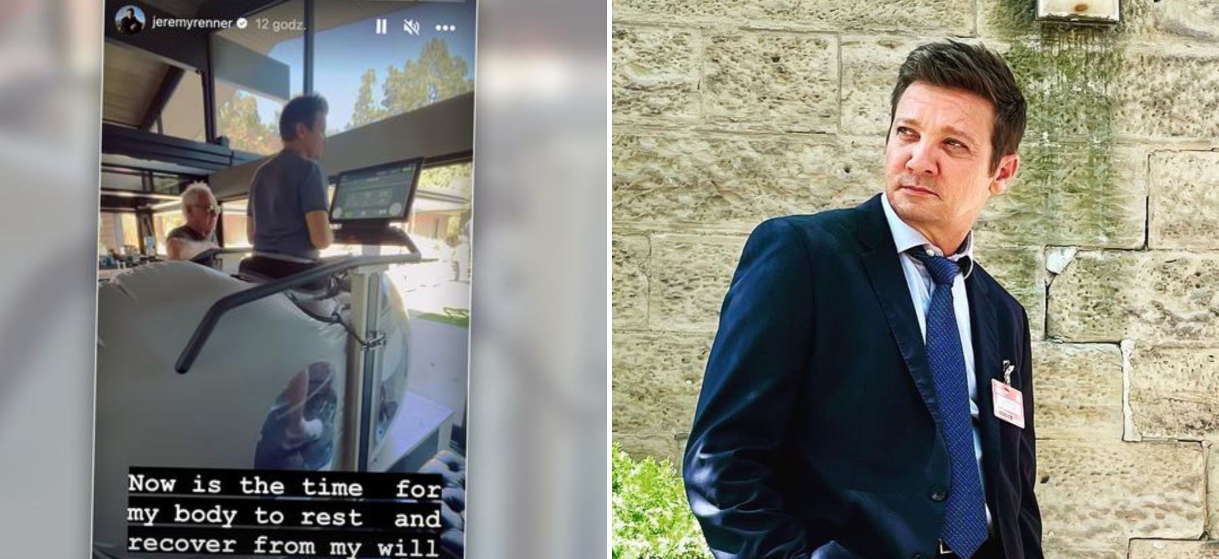 Jeremy Renner na nogach! Aktor ma się coraz lepiej