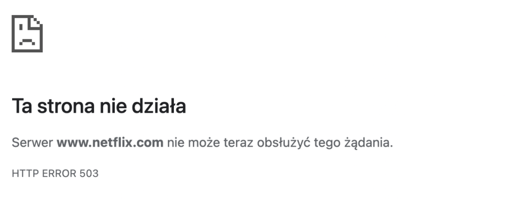netflix awaria error nie działa co się dzieje 