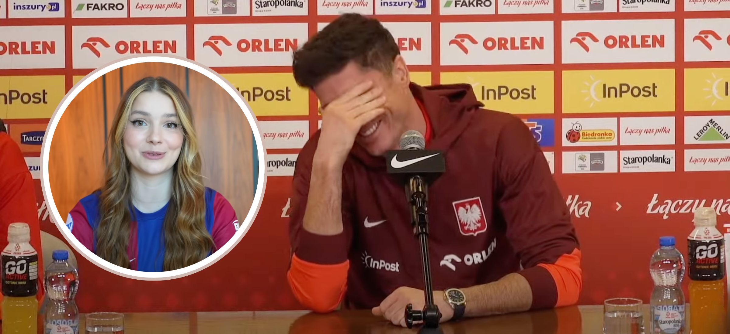julia żugaj robert lewandowski żugajki pilka nożna mecz polska estonia