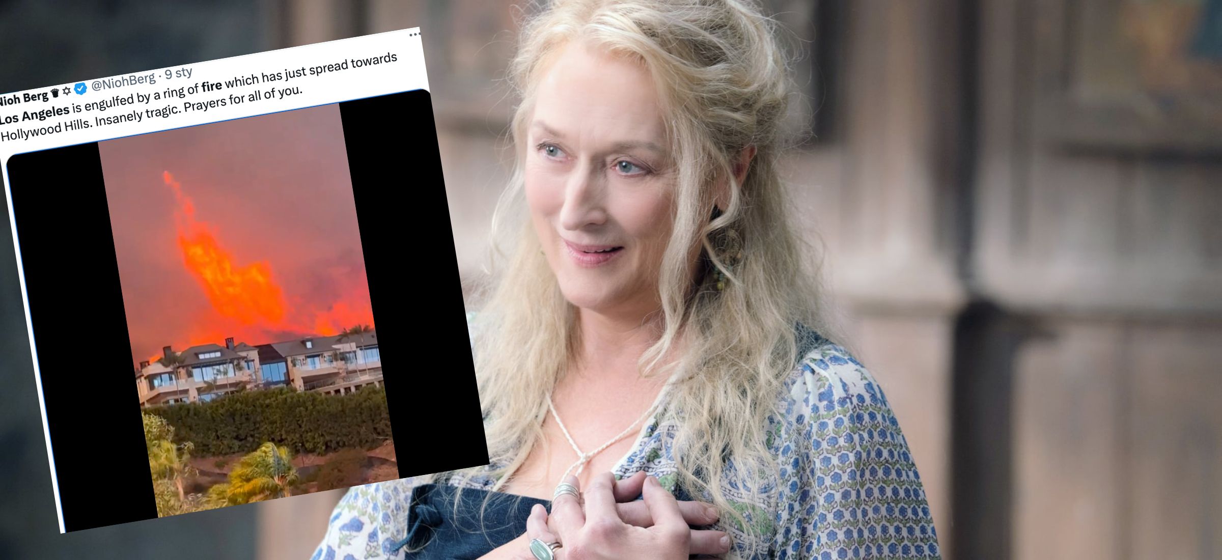 meryl streep pożar los angeles