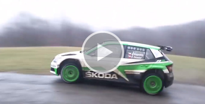 Kopecký test Fabia R5 – Valašská Rally 2017