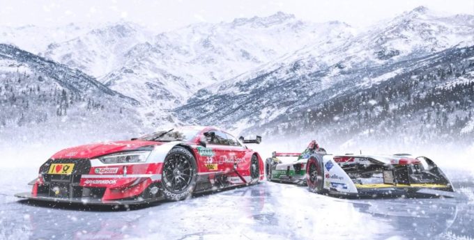 Elektryczny bolid Audi Formuły E na lodzie… w GP Ice Race Austria