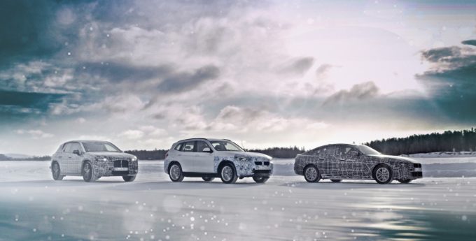 BMW iX3, BMW i4 oraz BMW iNEXT w zimowym teście za kołem podbiegunowym