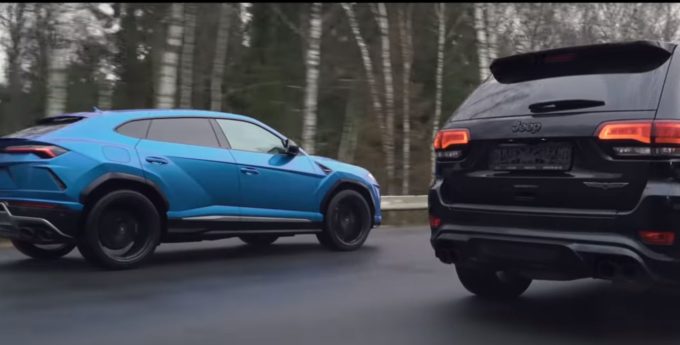 Jeep Trackhawk vs Lamborghini Urus – czyli pojedynek najpotężniejszych SUV na ziemi [wideo]