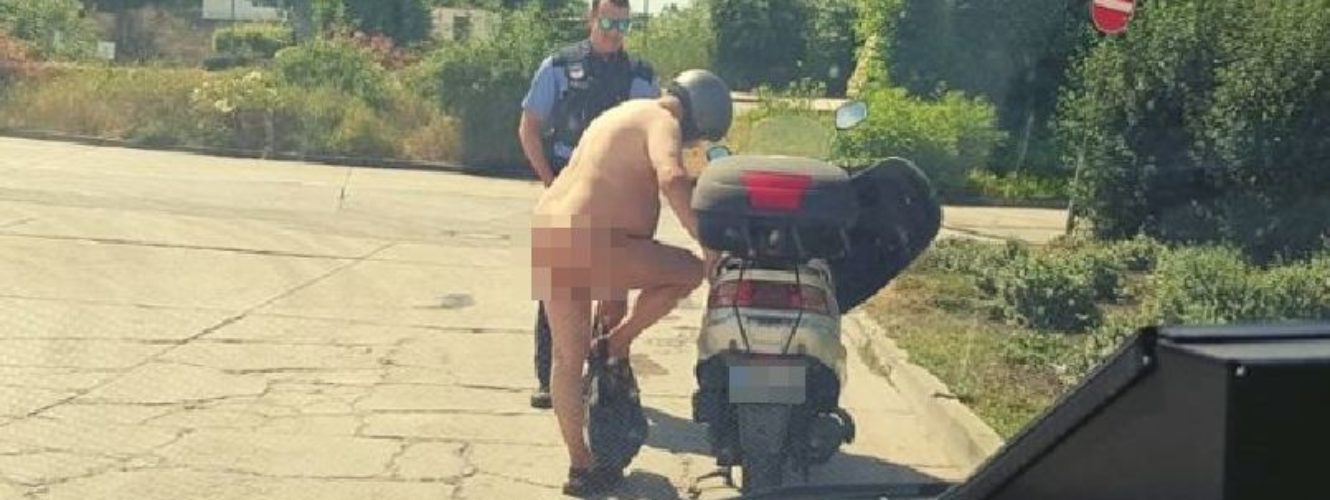 Podróżował nago na skuterze | Jest po prostu gorąco powiedział policjantom