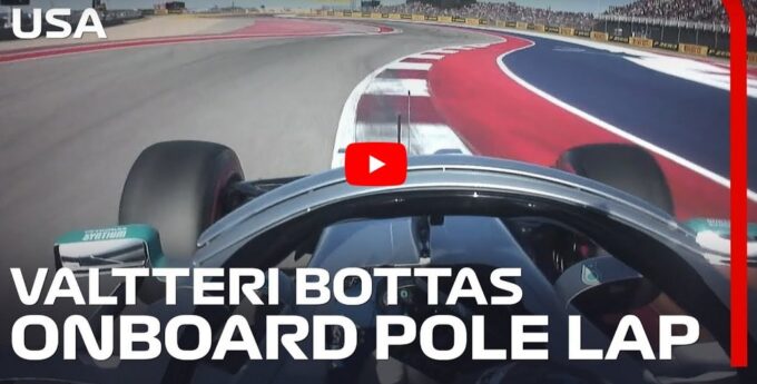 Valtteri Bottas | pole position | onboard | Grand Prix USA 2019