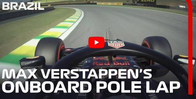 Max Verstappen | pole position | onboard | Grand Prix Brazylii 2019
