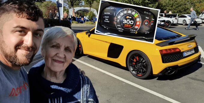 80-letnia babcia była kompletnie niewzruszona przejażdżką Audi R8 po Nurburgring 