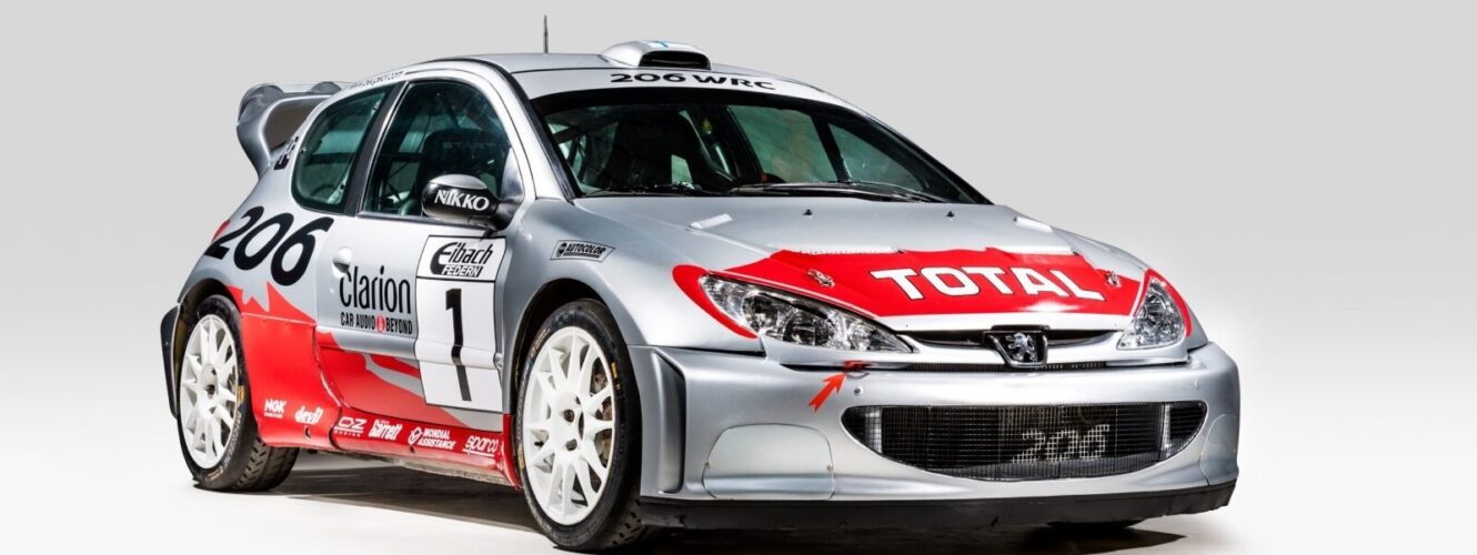 Peugeot 206 WRC Marcusa Gronholma wystawiony na sprzedaż. To wyjątkowy model