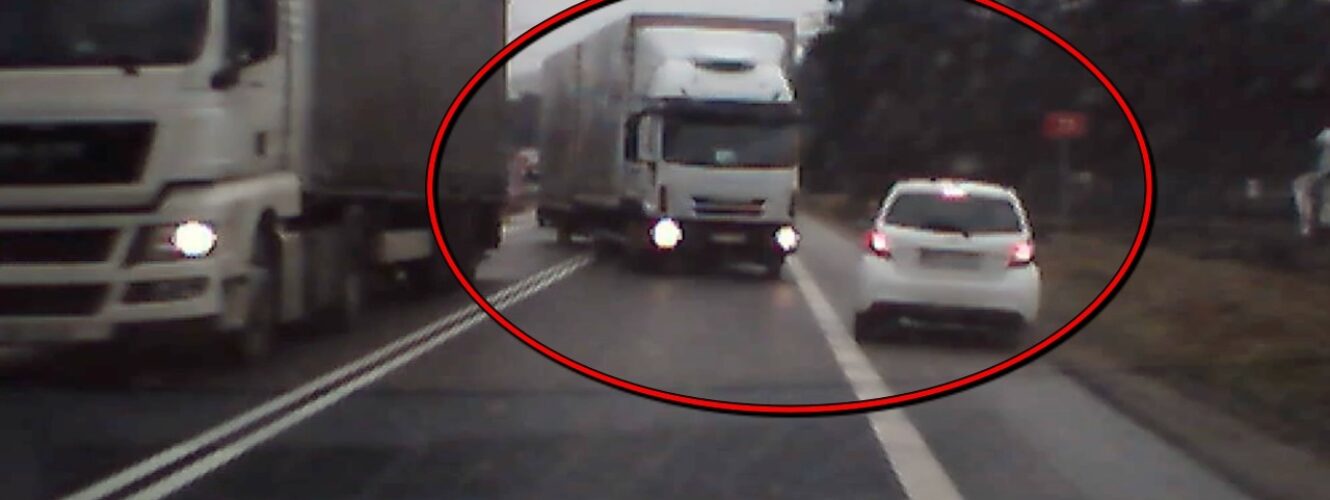 Mamy nagranie, które trafiło na policję. Ciężarówka urządziła horror osobówkom [wideo]