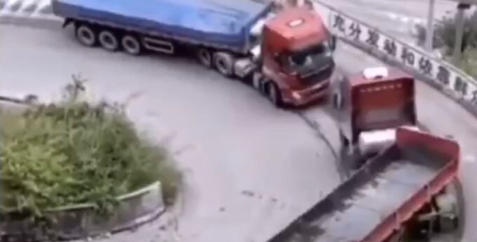 wypadek ciężarówek