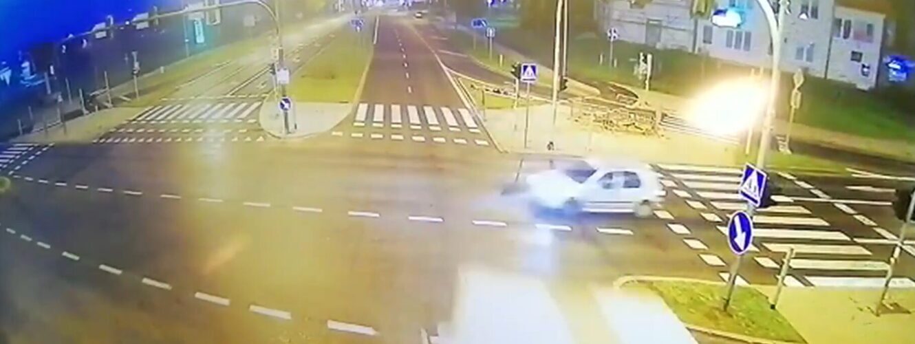 Nagranie pijanego kierowcy ciężaróki w Lubinie - nagranie