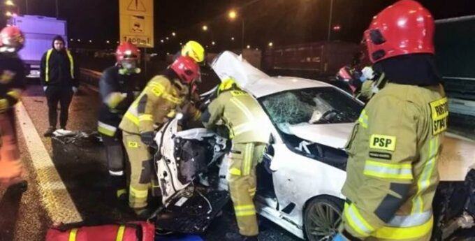 Wypadek BMW na A1