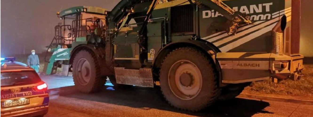 kombajnem po autostradzie